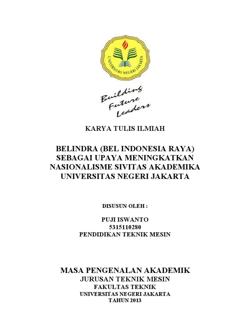 Contoh Karya Tulis Ilmiah