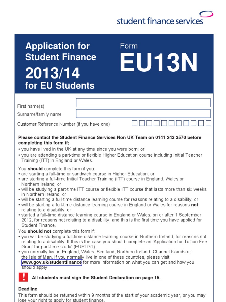 Eu13n Form 1314 D | PDF | Loans | Fee