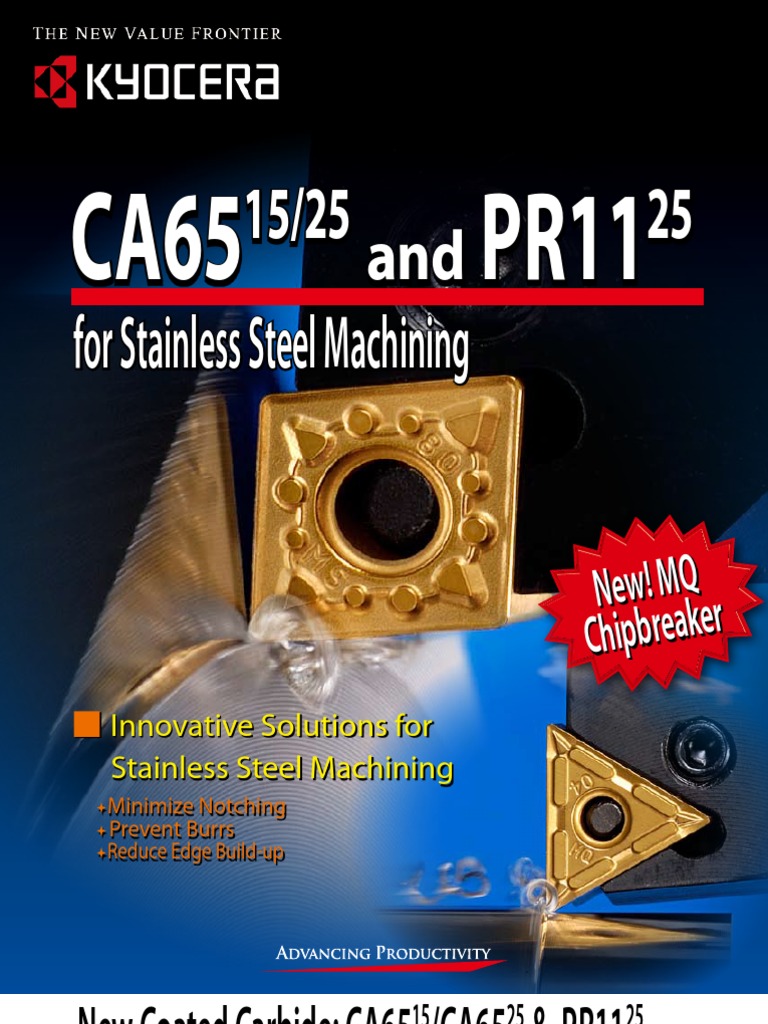 CA65 PR11: For Stainless Steel Machining | PDF | Steel | Manmade Materials