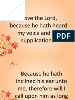 I Love The Lord, Because He Hath Heard My Voice and My Supplications