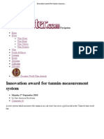 Innovation Award For Tannin-Measurement System: Navigation