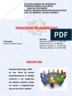 Presentac.. (1) TRANSDISCIPLINARIEDAD