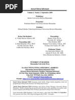 Download Jurnal Sistem Informasi - Edisi September 2009 by Muhammad Riza Rafsanjani SN151441160 doc pdf