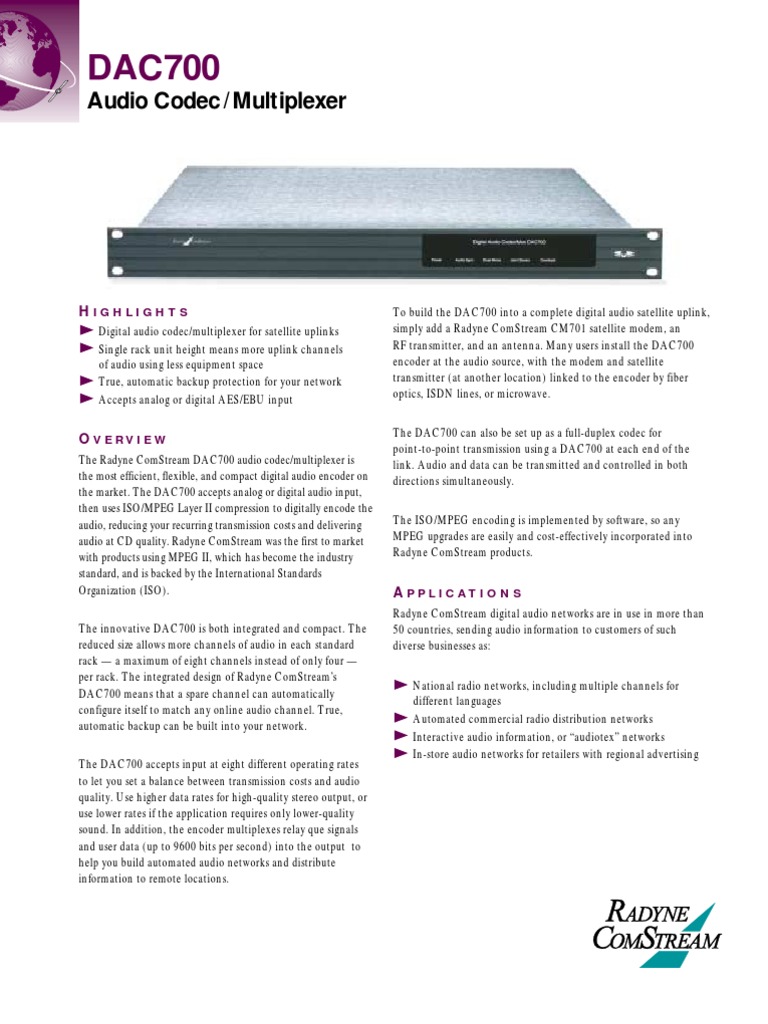 Audio Codec / Multiplexer: Ighlights | PDF | Codec | Digital Audio