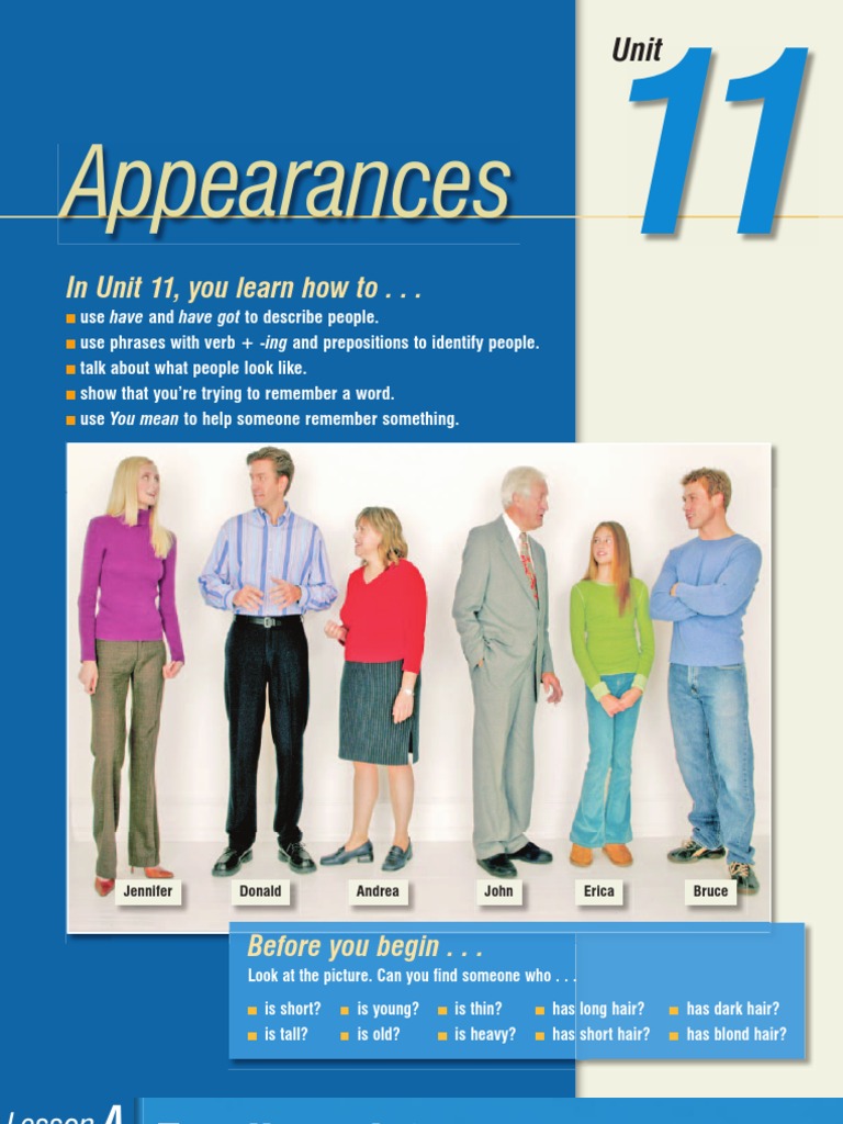 Describing People and Appearances | PDF | Foreign Language Studies