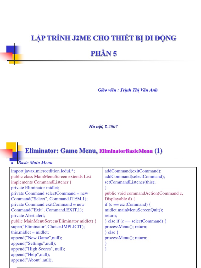 J2ME Mobile Game Programming Guide | PDF | Computer Engineering ...