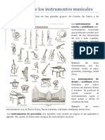 Clasificación de Los Instrumentos Musicales