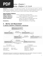 AP Chemistry Notes - Chapter 1 Chemistry Notes - Chapter 1, 2, 3, & 4