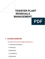 Wastewater Plant Residuals Management