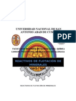 Reactivos de Flotacion de Minerales