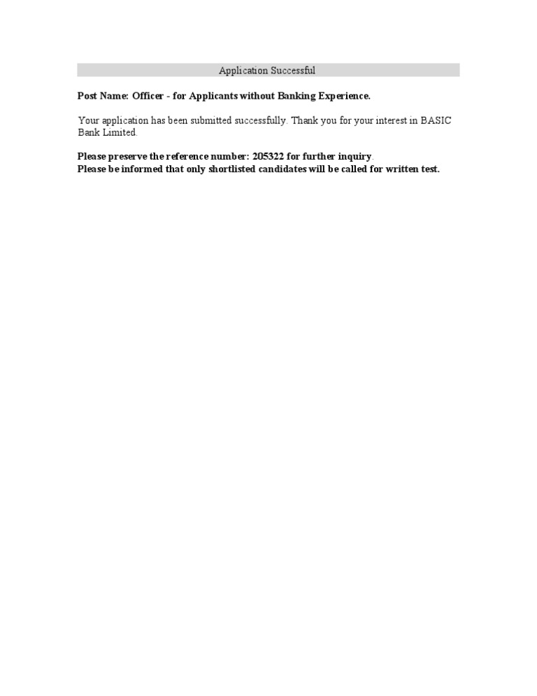 Post Name: Officer - For Applicants Without Banking Experience | PDF ...