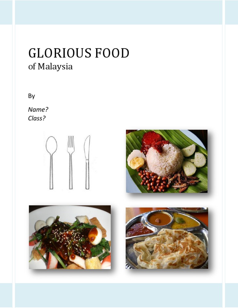 Homework Cover Page Glorious Food | PDF