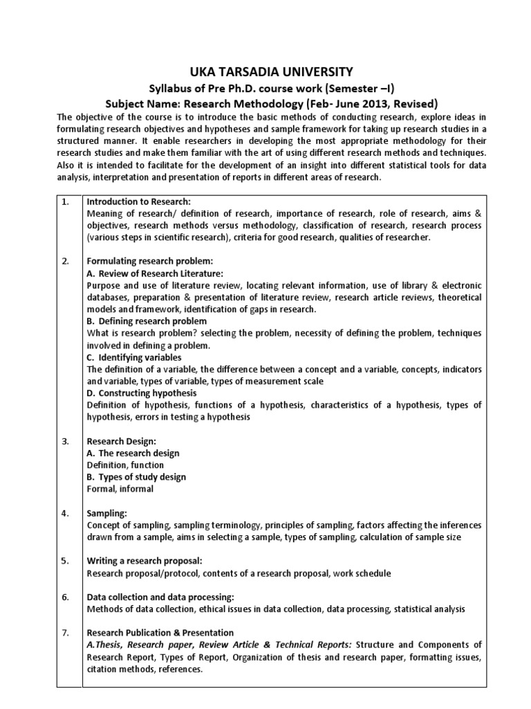 Aims and Objectives - Guide for Thesis and Dissertations