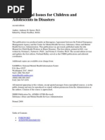 Psychosocial Issues for Children and Adolescents in Disasters