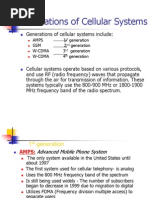 Generations of Cellular Systems