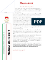 Newsletter di MAGGIO 2013 del Gruppo Consiliare PD di Zona 7-Milano