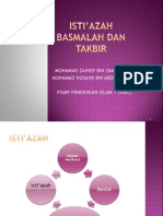 Isti - Azah Dan Basmalah Dan Takbir