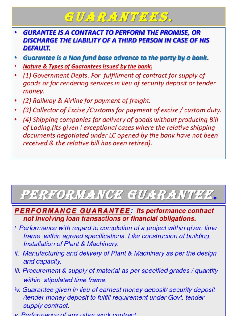 Bank Guarantee PDF Guarantee Banks