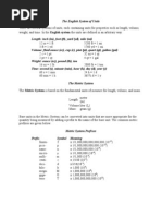 The English System of Units