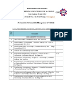 LISTA Procedurilor de Lucru