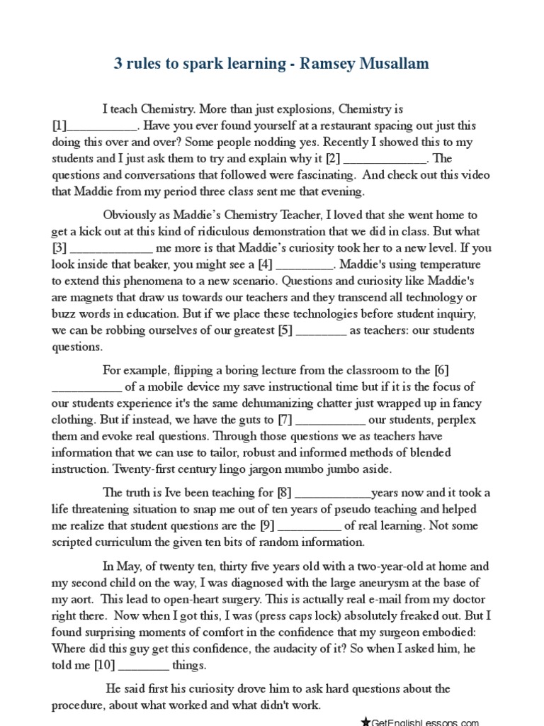 3 Rules To Spark Learning PDF Classroom Communication