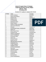 ME admission 2013 merit lists