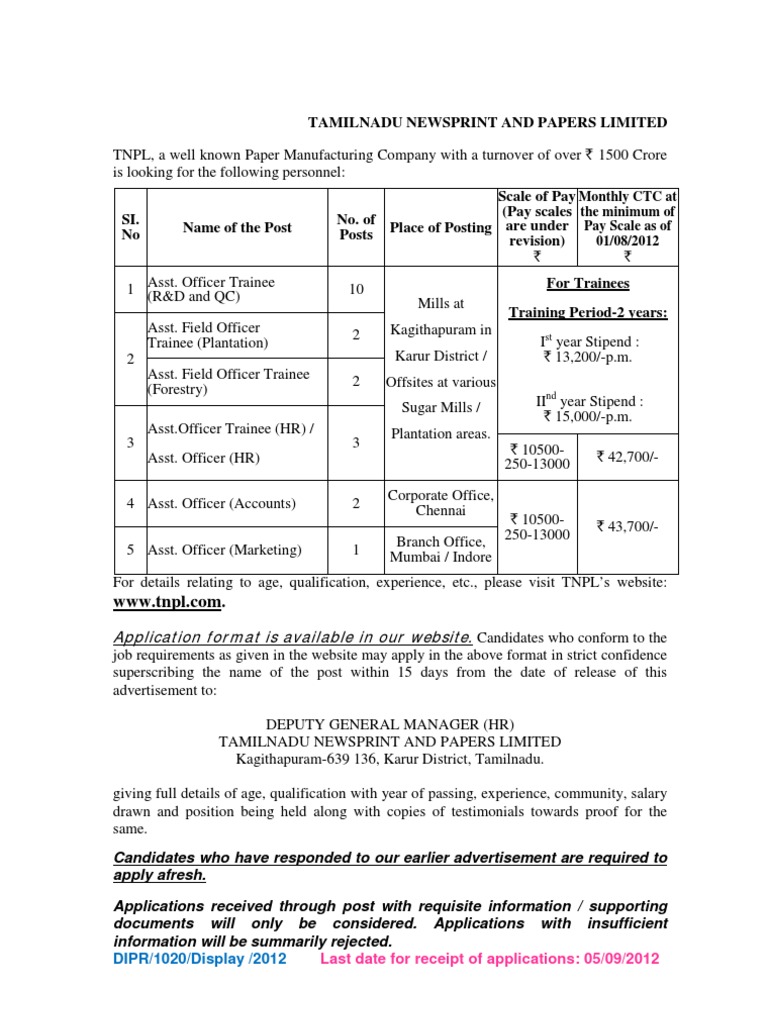 20 Posts Non Technical Specification PDF Business Science