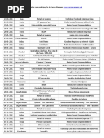 Lista de Eventos Vasco Marques