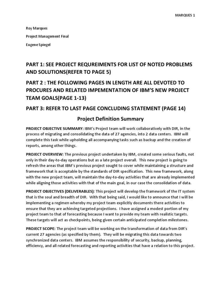 Project Management Final Paper Example PDF Employee Retention