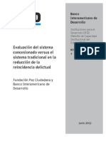 PAZ CIUDADANA Evaluación Del Sistema Concesionado Versus El Sistema Tradicional en La Reducción de La Reincidencia Delictual