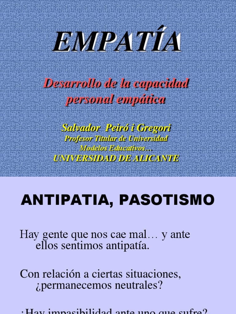 Desarrollo de la Empatía en Educación | PDF