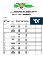 Lembaga Peperiksaan, Kementerian Pelajaran Malaysia Borang Pencapaian Keseluruhan Pelajar Tingkatan 2 / 2013 - Bahasa Inggeris