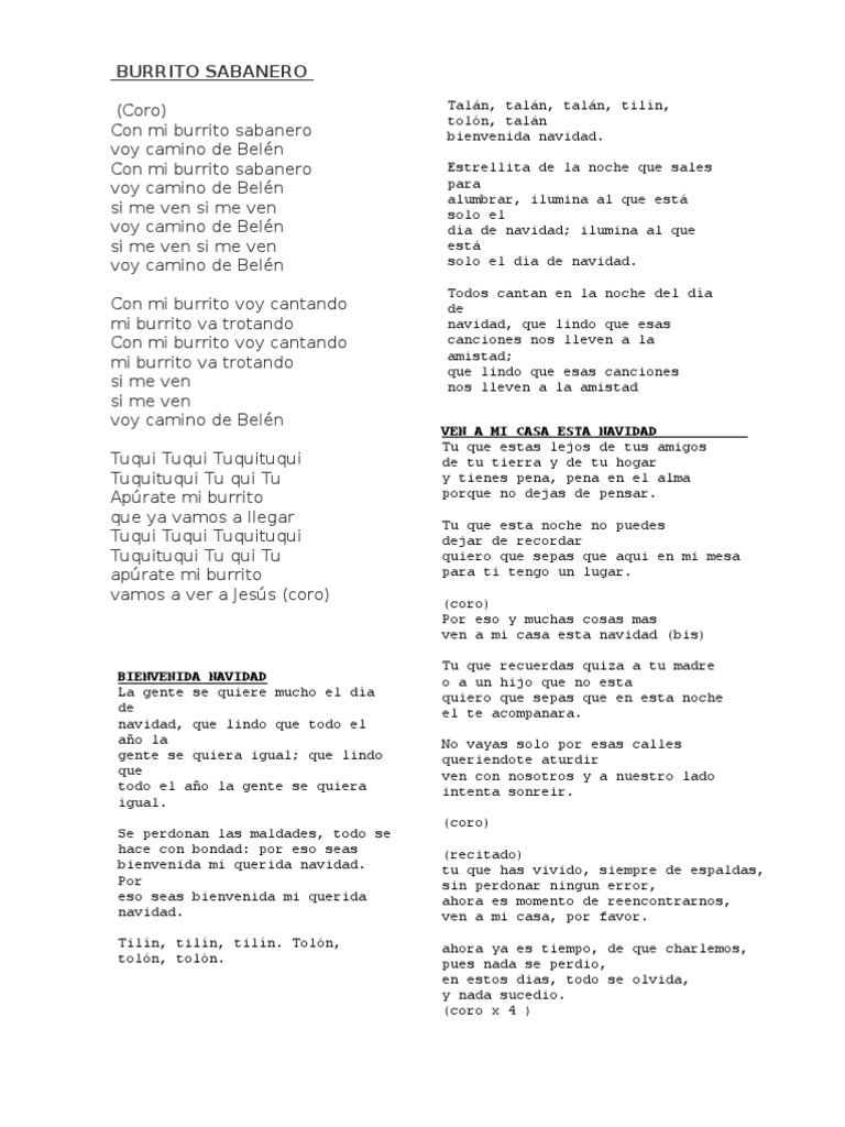 CANCIONES... Navidad Sunarp | PDF | Navidad | Ocio, image size:768x1024