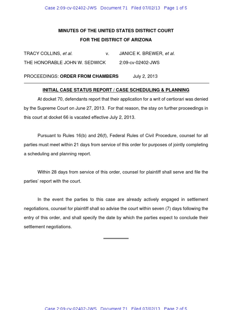 2:09-cv-02402 #71 | Discovery (Law) | Deposition (Law)