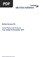 British Airways Plc Report and Accounts Year Ended 31 December 2011