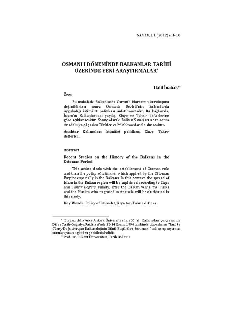 Rumeli Balkanlar Da Musluman Turk Varligi Osmanli Dan Onceki Donem Osmanli Doneminde Balkanlar Osmanli Yonetim Anlayisi Egitim Kutuphanesi