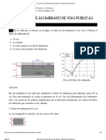 Ejercicios de Alumbrado de Vías Públicas. Manual de Luminotecnia