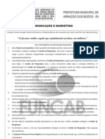 (PRV) Búzios-RJ - 2012 - FUNCAB - Analista Comunicação e Marketing