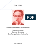 Cesar Vallejo - Poemas en Prosa, Poemas Humanos y Otros