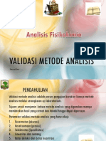 Kuliah 5 Validasi Metode Analisis