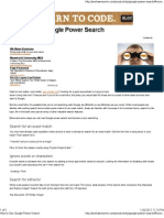 How To Use Google Power Search