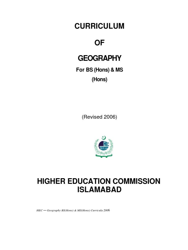 Geography Curriculum PDF Geomorphology Agriculture