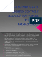 Reglamento para El Registro, Control y Vigilancia