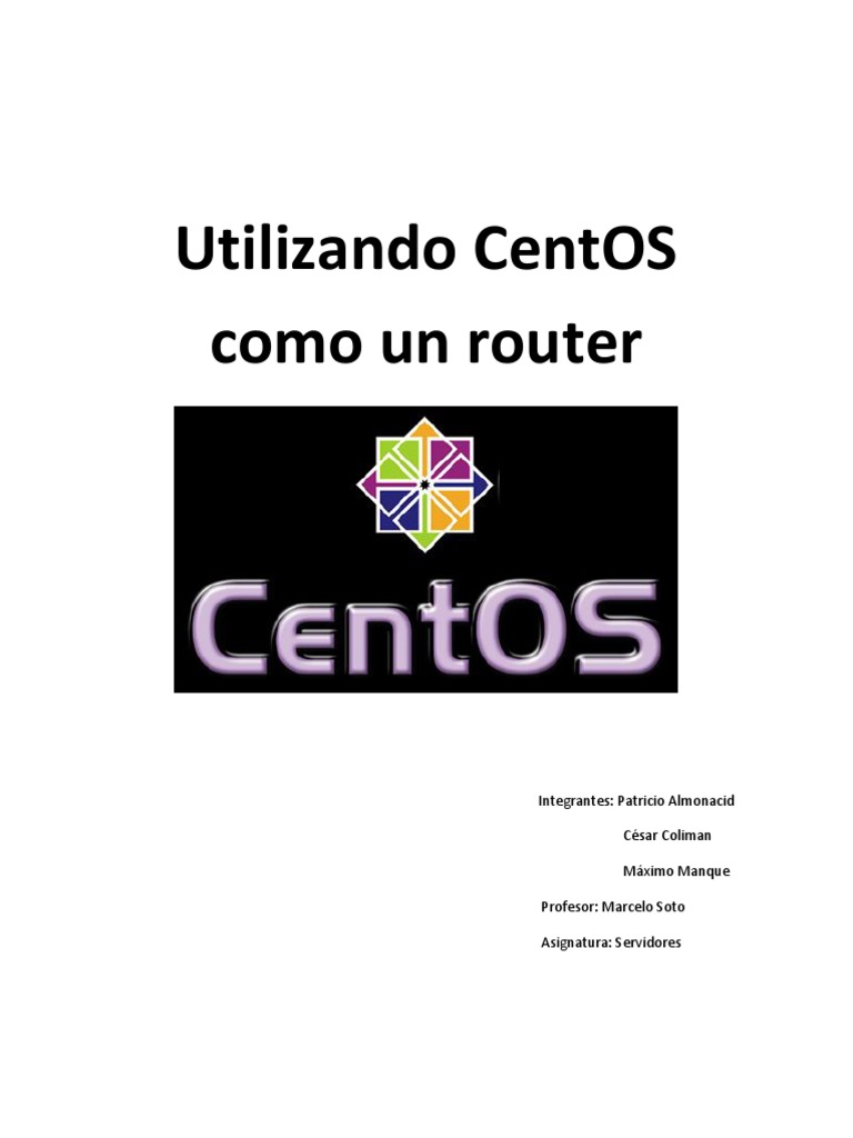 CentOS Como Router | Descargar gratis PDF | Dirección IP | Enrutador ...