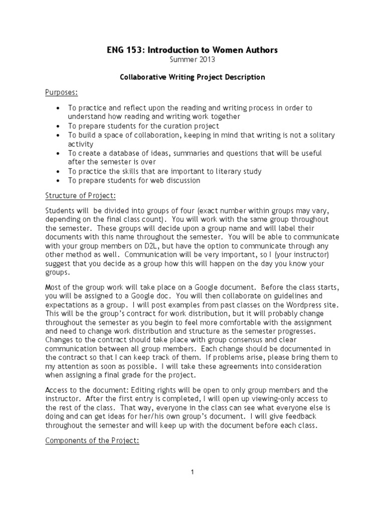 Collaborative Project for Women Authors | PDF | Academic Term | Google