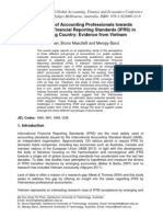 Perceptions of Accounting Professionals Towards IFRS in Developing Country: Evidence From Vietnam