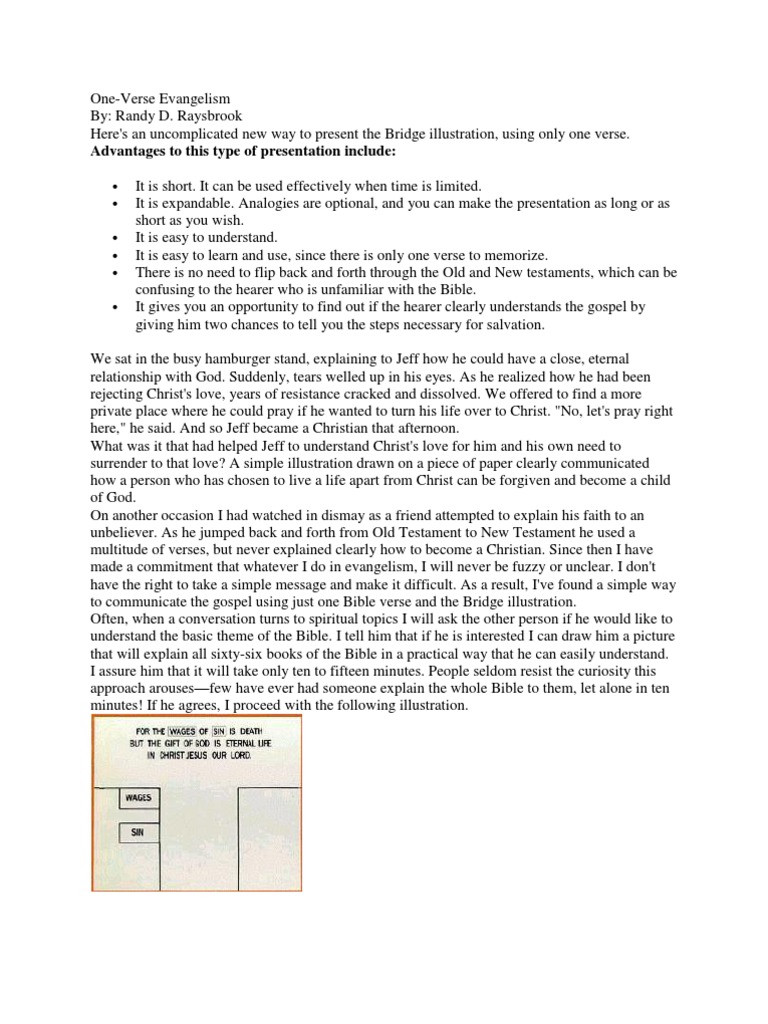 One Verse Evangelism | PDF | Eternal Life (Christianity) | Jesus