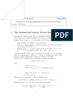 Lecture 10: The Fundamental Matrix (Green Function)