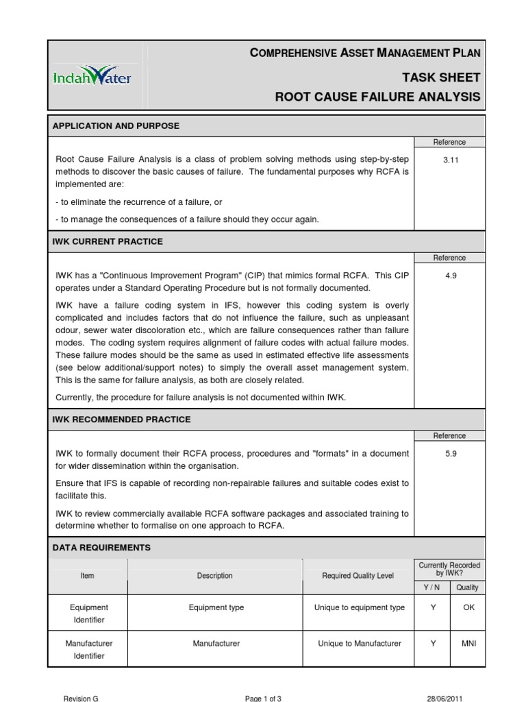 Root Cause Failure Analysis Guidelines | PDF | Computer Programming ...