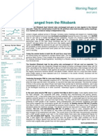 Unchanged From The Riksbank: Morning Report